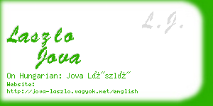 laszlo jova business card